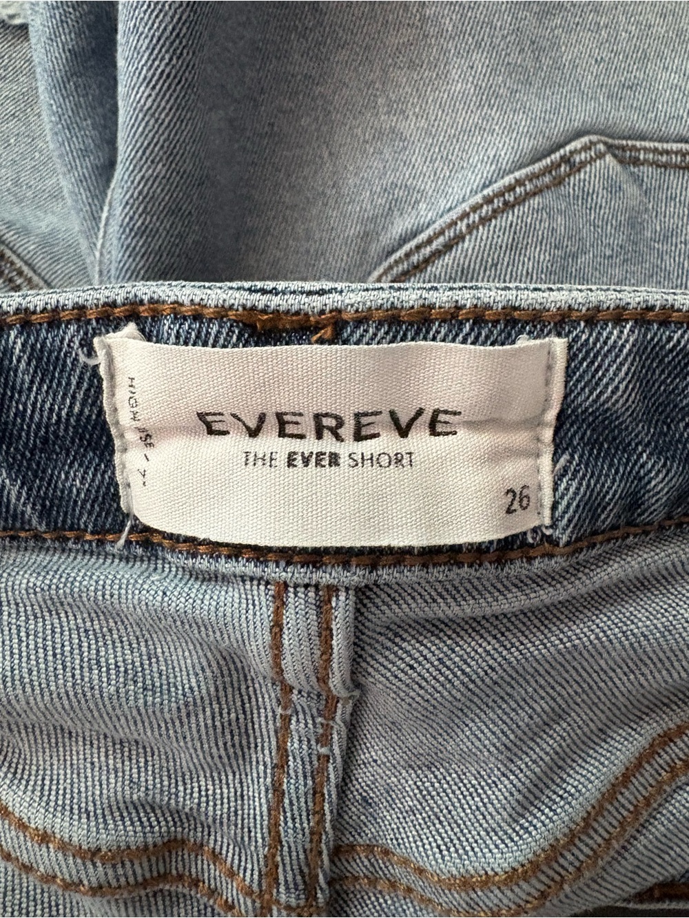 Evereve The Ever Short High Rise Distressed Denim Frayed Cutoff Shorts - Picture 6 of 8